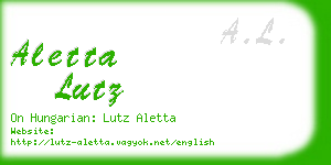 aletta lutz business card